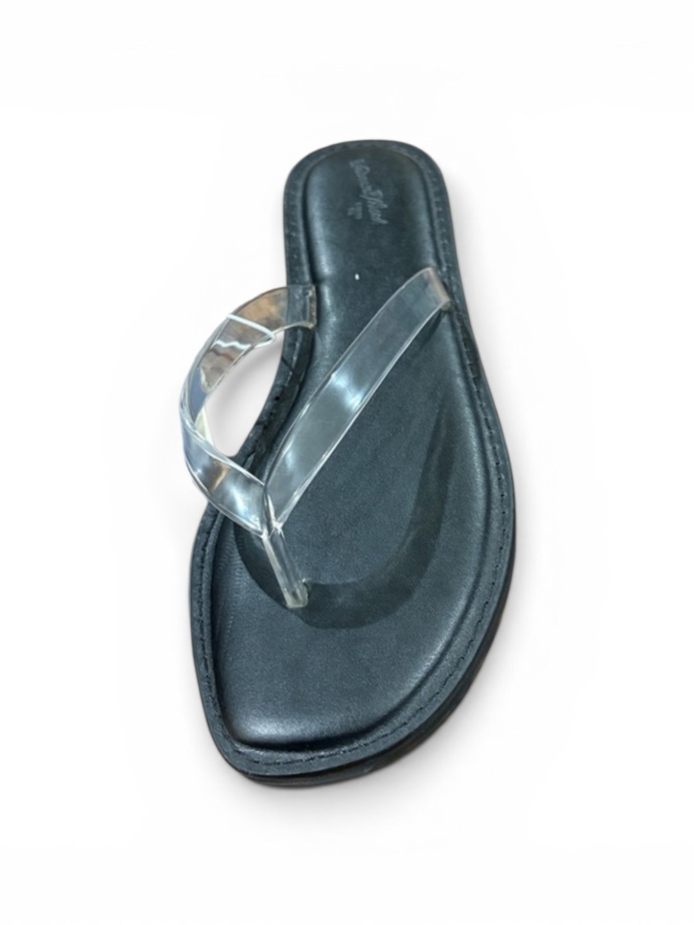 Universal Thread Black Footbed Clear Strap Women's Sandal Size 7